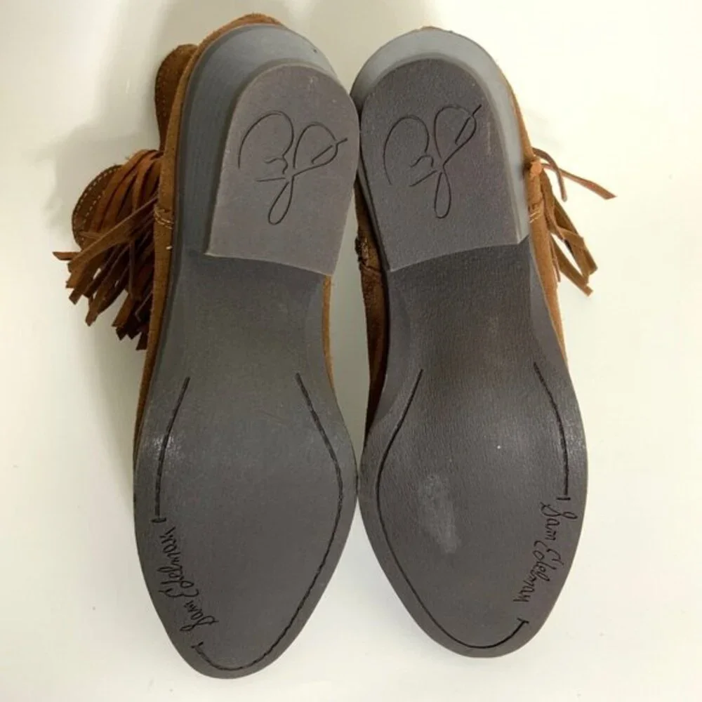 Sam Edelman Suede Brown Fringe Bootie 5